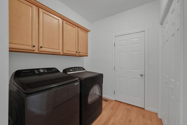 14 Ross Way Unit 14, Windsor Locks, CT 06096 - laundry area with washing machine and clothes dryer, cabinet space, and light wood finished floors