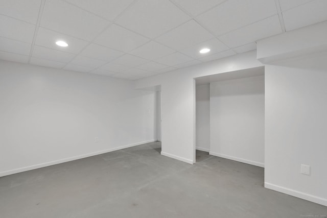 14 Ross Way Unit 14, Windsor Locks, CT 06096 - finished below grade area featuring recessed lighting and a paneled ceiling