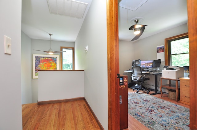 127 Weldon Ct, Goshen, CT 06756 - office space featuring attic access and wood finished floors