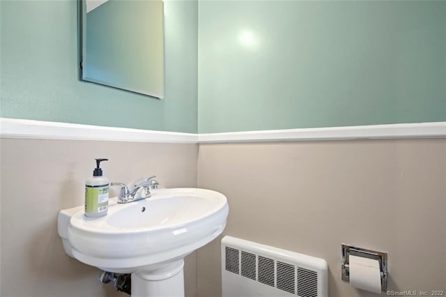 154 Mohawk Dr, West Hartford, CT 06117 - bathroom with a sink and radiator heating unit