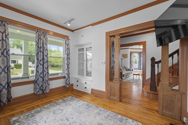 135 W Thames St, Norwich, CT 06360 - spare room featuring light wood-style floors and stairs