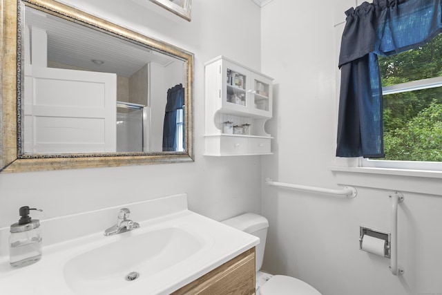 135 W Thames St, Norwich, CT 06360 - full bathroom featuring vanity and a shower with shower door