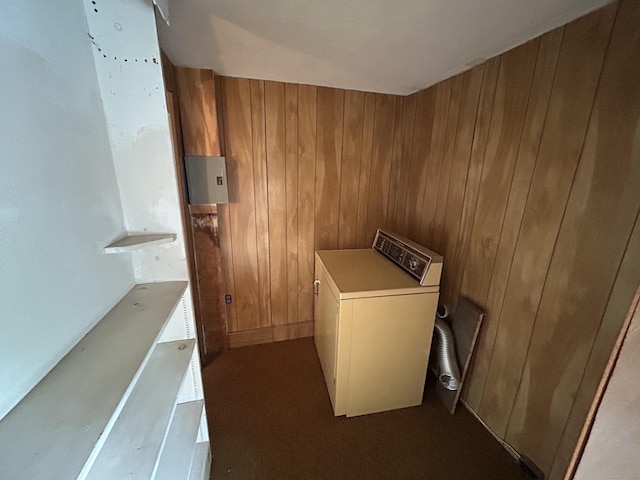 306 Divinity St, Bristol, CT 06010 - laundry area with washer / dryer and wood walls