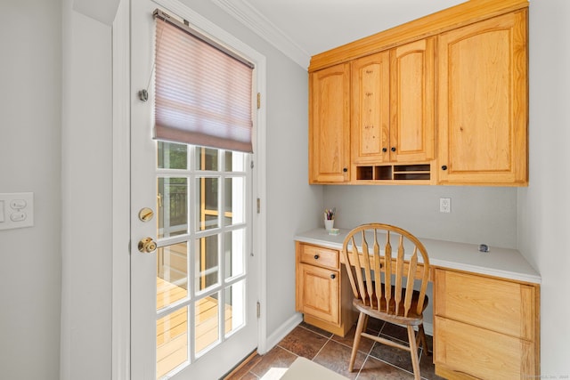 115 Remington Rd, Ridgefield, CT 06877 - home office with built in study area and crown molding
