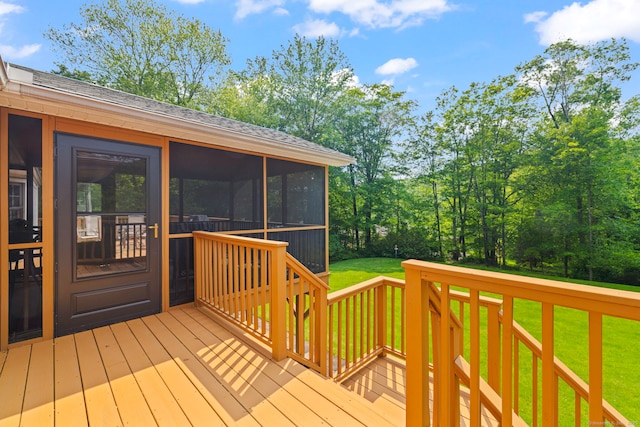 115 Remington Rd, Ridgefield, CT 06877 - deck featuring a sunroom and a yard