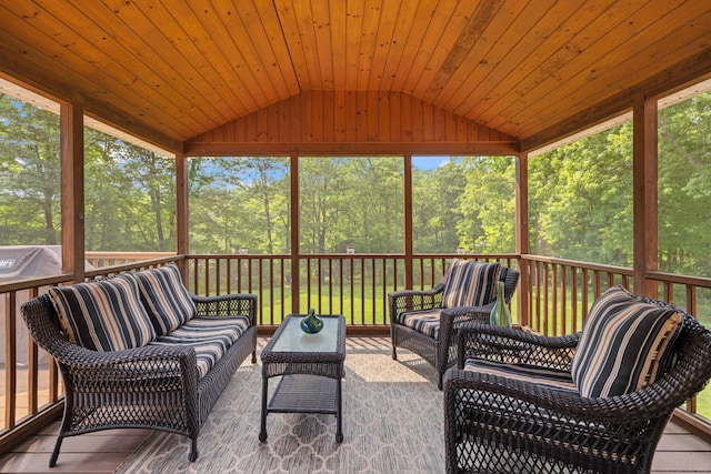 115 Remington Rd, Ridgefield, CT 06877 - sunroom / solarium with vaulted ceiling, an outdoor hangout area, and plenty of natural light