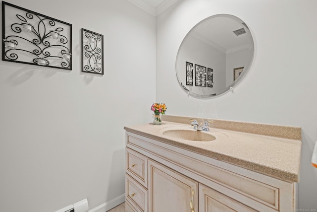 115 Remington Rd, Ridgefield, CT 06877 - bathroom with ornamental molding and vanity