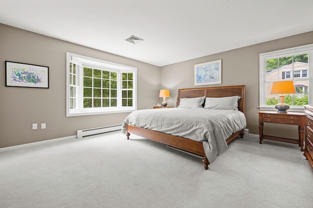 115 Remington Rd, Ridgefield, CT 06877 - bedroom featuring light colored carpet and a baseboard radiator