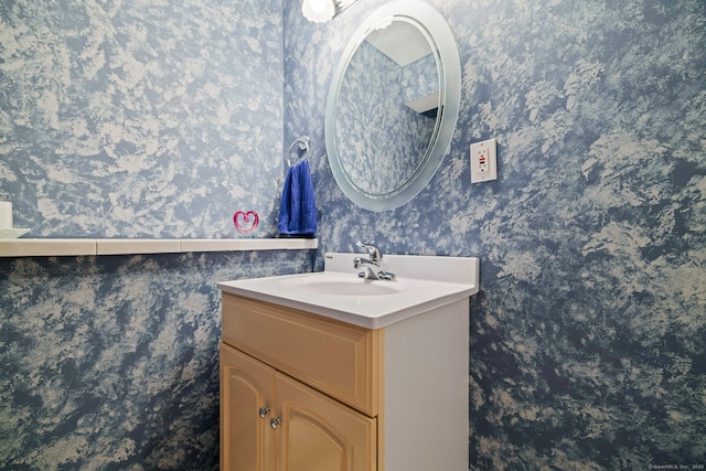 115 Remington Rd, Ridgefield, CT 06877 - bathroom with vanity and wallpapered walls