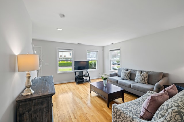 17 Glenwood Ave, Norwalk, CT 06854 - living room featuring light wood-type flooring and recessed lighting