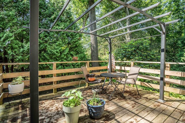 244 Stanwood Dr, New Britain, CT 06053 - view of wooden deck