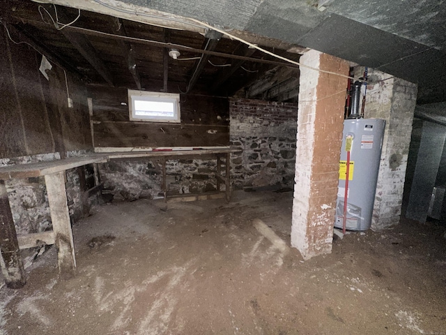 666 Orchard St, New Haven, CT 06511 - unfinished basement with water heater