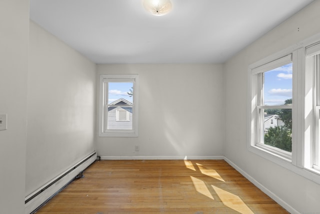 94 Prospect Ave, West Haven, CT 06516 - spare room with baseboard heating and light wood-style flooring