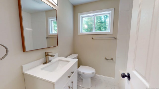 32 Miles Standish Dr, West Hartford, CT 06107 - bathroom with vanity and marble finish floors