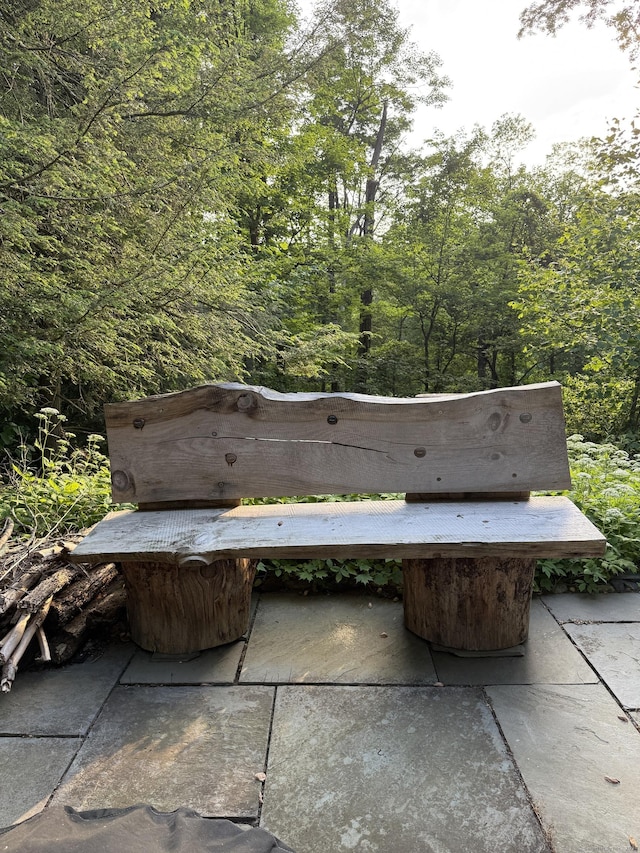 175 Luna Trail Ext, Southbury, CT 06488 - view of patio / terrace with a forest view