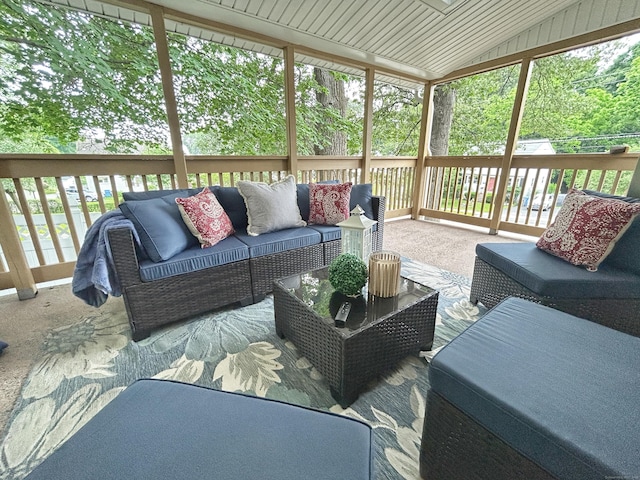 342 Middle Tpke E, Manchester, CT 06040 - sunroom / solarium featuring outdoor lounge area and vaulted ceiling