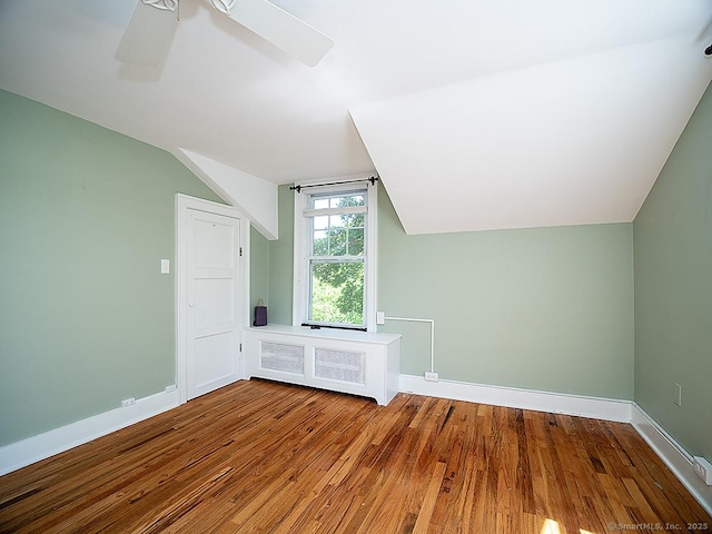 42 Homewood Ave, North Haven, CT 06473 - bonus room featuring vaulted ceiling, wood finished floors, and ceiling fan