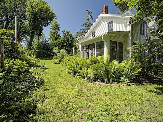 42 Homewood Ave, North Haven, CT 06473 - view of grassy yard with a sunroom