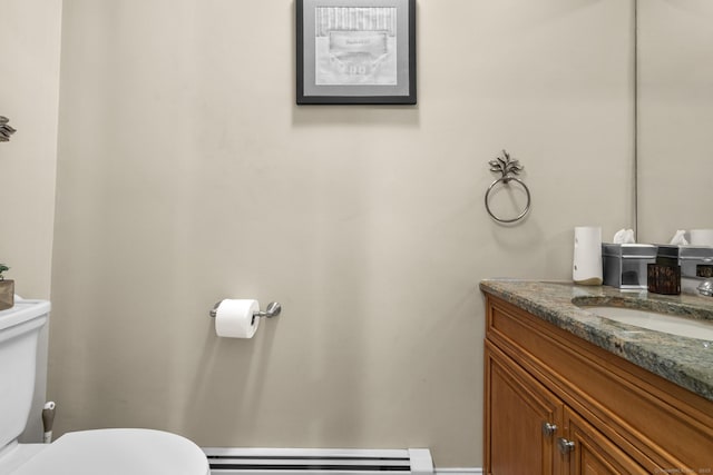 1199 Cornerstone Ct, Cheshire, CT 06410 - bathroom featuring a baseboard radiator and vanity