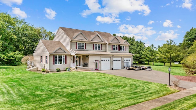 1199 Cornerstone Ct, Cheshire, CT 06410 - view of front of home featuring asphalt driveway, an attached garage, and a front yard