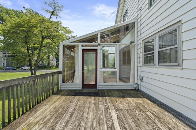 136 Bloomfield Ave, Windsor, CT 06095 - deck featuring a sunroom