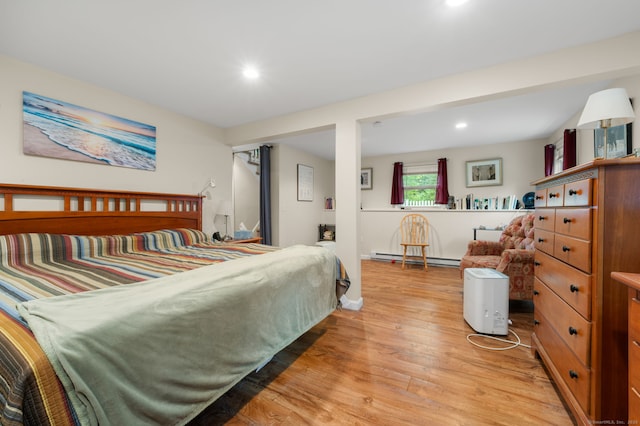 65 Norwich Westerly Rd, North Stonington, CT 06359 - bedroom featuring wood finished floors, recessed lighting, and baseboard heating