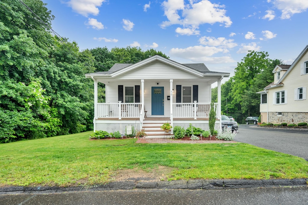 70 Sunnyside Ave, Watertown, CT 06779 - view of front of property with a porch and a front yard