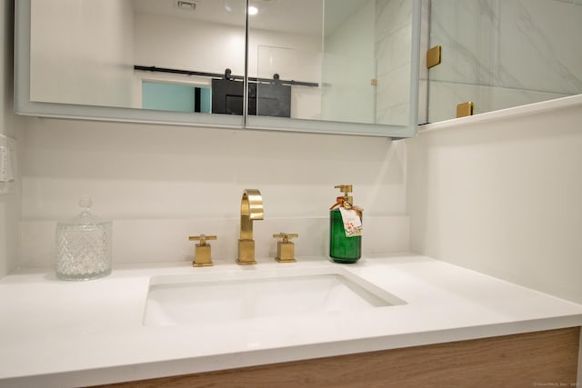 376 Rte 165, Preston, CT 06365 - bathroom featuring vanity and an enclosed shower