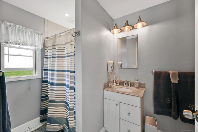 1028 Mountain Rd, Suffield, CT 06093 - full bath with vanity and a shower with curtain