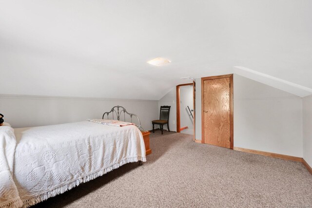 1028 Mountain Rd, Suffield, CT 06093 - bedroom with carpet floors and lofted ceiling