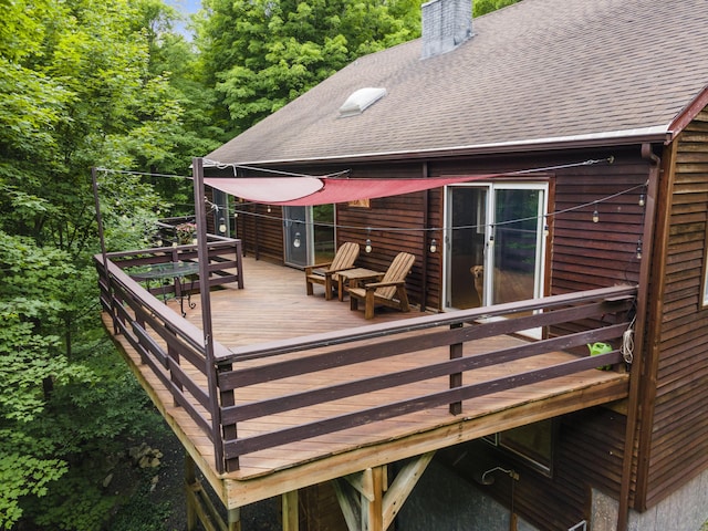 96 Pine Mountain Rd, Ridgefield, CT 06877 - wooden deck with outdoor dining area