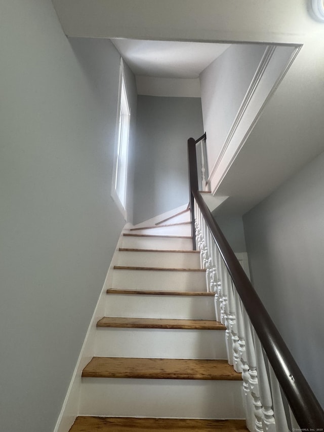 18 Pine St, Waterbury, CT 06710 - stairway with wood finished floors