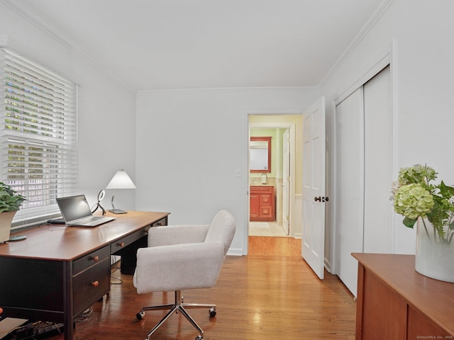 5 September Ln, Weston, CT 06883 - office with light wood finished floors and crown molding