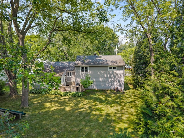 50 Carroll Rd, Hamden, CT 06517 - back of house with a lawn and a wooden deck