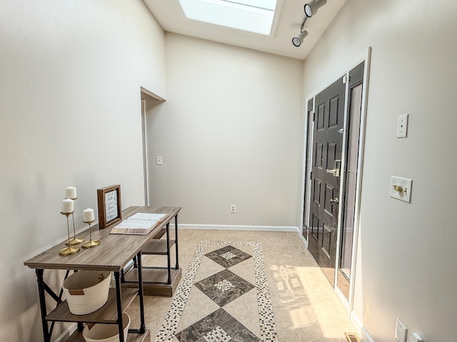 143 Soundview Ave, Shelton, CT 06484 - office area with a skylight and track lighting