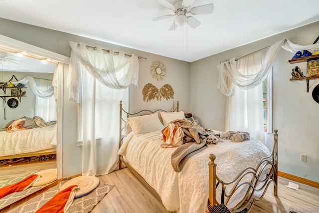 350 S Main St, Naugatuck, CT 06770 - bedroom featuring light wood-type flooring and ceiling fan
