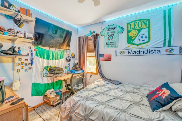 350 S Main St, Naugatuck, CT 06770 - bedroom featuring a ceiling fan and wood finished floors