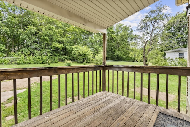 27 Homestead St, Manchester, CT 06042 - wooden deck featuring a fenced backyard and view of scattered trees