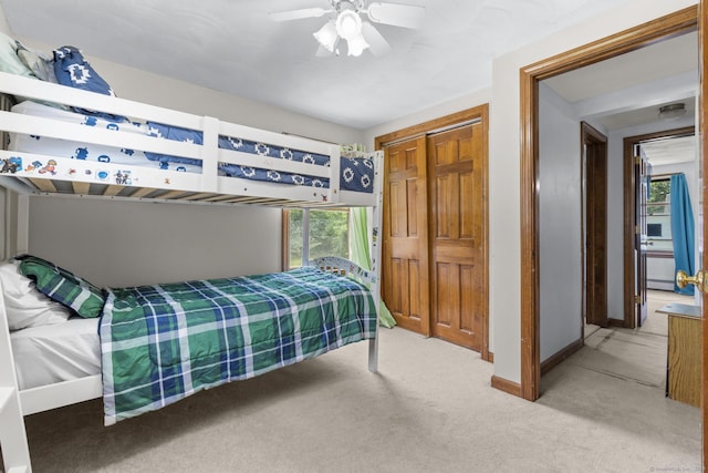 27 Homestead St, Manchester, CT 06042 - bedroom with carpet flooring, a ceiling fan, and a closet