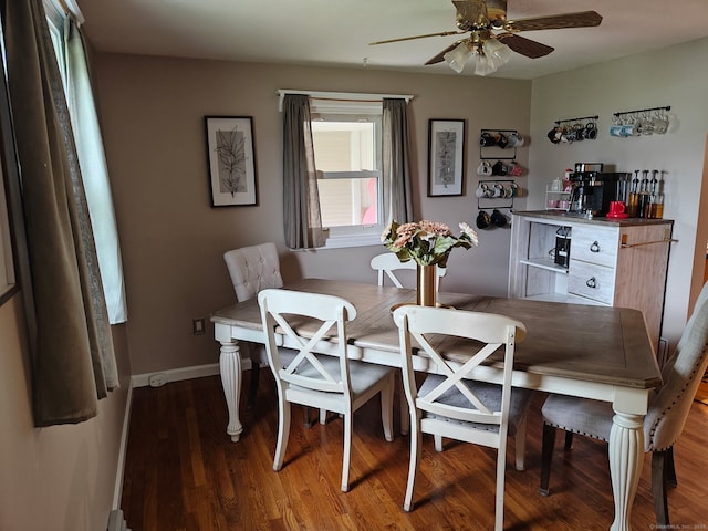 42 Meadowlark Rd, Enfield, CT 06082 - dining area featuring ceiling fan, light wood finished floors, and a dry bar