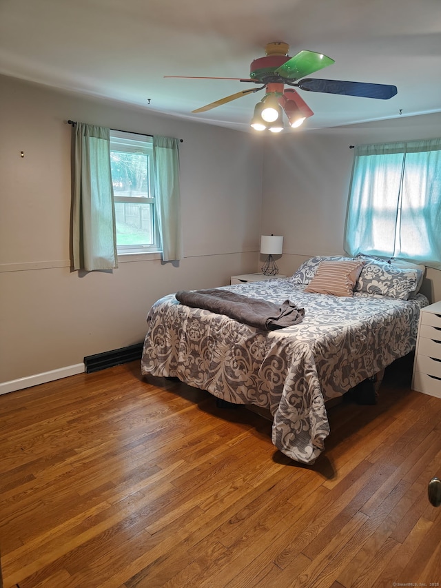 42 Meadowlark Rd, Enfield, CT 06082 - bedroom featuring hardwood / wood-style floors and ceiling fan