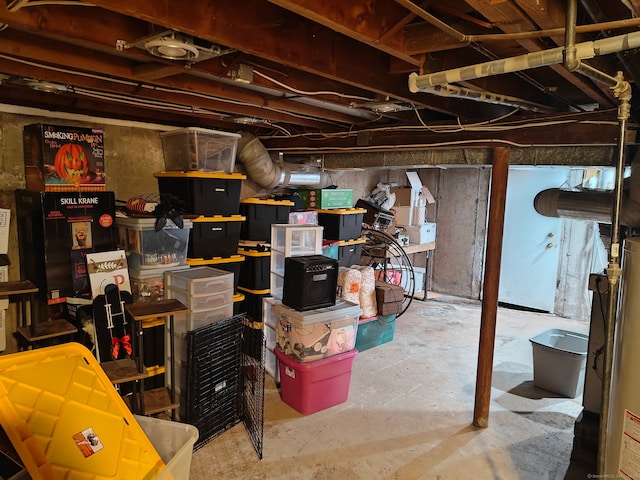 42 Meadowlark Rd, Enfield, CT 06082 - unfinished basement with gas water heater