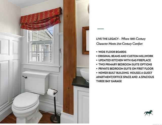52 Wilton Rd E, Ridgefield, CT 06877 - bathroom with vanity and toilet