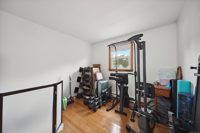 59 Litchfield Ln, Bristol, CT 06010 - exercise room with wood finished floors