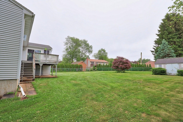 59 Litchfield Ln, Bristol, CT 06010 - view of yard with stairs and a deck