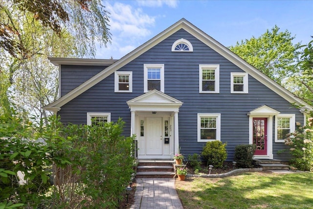 203 Ridgewood Ave, Hamden, CT 06517 - view of front of property featuring a front yard and entry steps