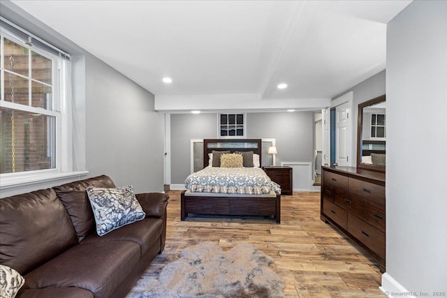 203 Ridgewood Ave, Hamden, CT 06517 - bedroom featuring light wood-type flooring and recessed lighting