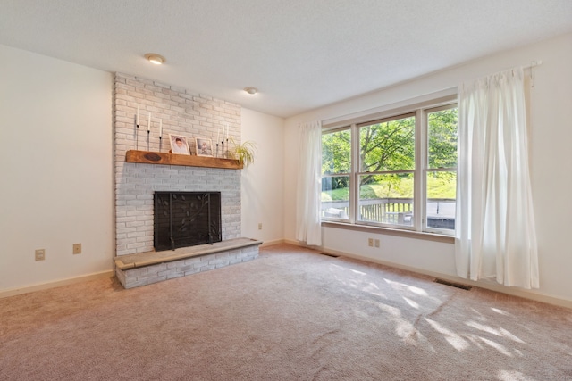 119 NW Dr, Plainville, CT 06062 - unfurnished living room with carpet and a fireplace