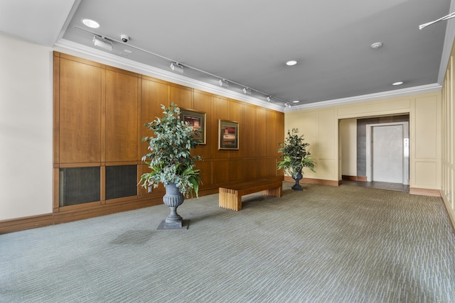 140 Grove St Unit 4F, Stamford, CT 06901 - common area with a surveillance system and ornamental molding