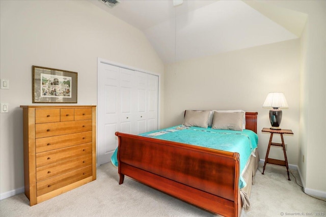 9 Maplewood Dr, Danbury, CT 06811 - carpeted bedroom featuring a closet and vaulted ceiling